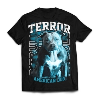 Zdjęcie produktu  Koszulka  Pies pion niebieski  pitbull 